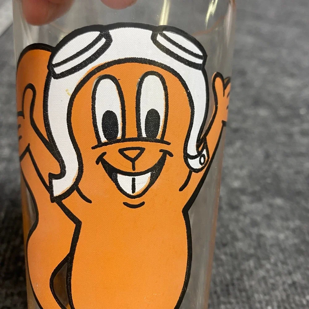Vintage Pepsi Collector Series Rocky the Flying Squirrel Glass 1970s Pat Ward